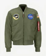 Alpha Industries MA 1 VF NASA badge bomber jacket