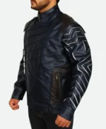 Avengers Infinity War Winter Soldier Blue Leather Jacket