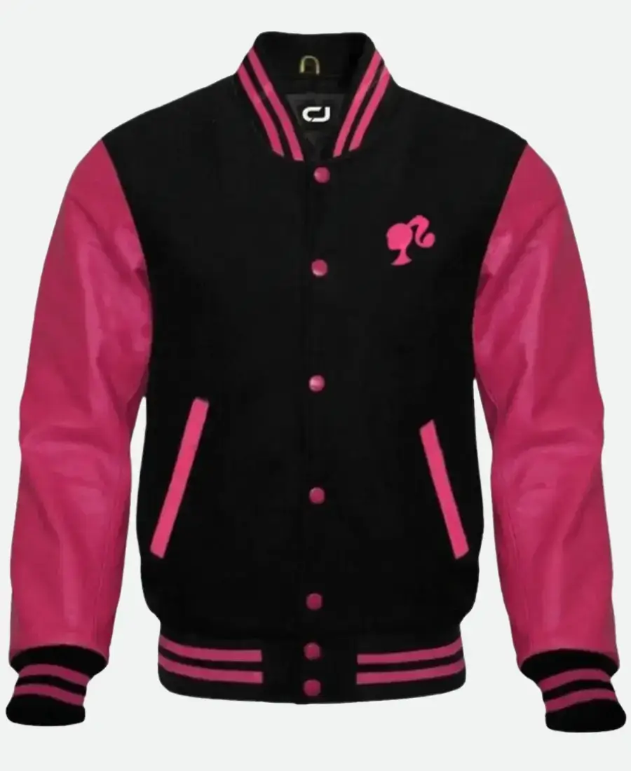 Barbie Black and Pink Varsity Jacket