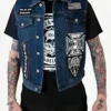 Black Label Society Ozzy Jeans Vest Back