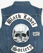 Black Label Society Ozzy Jeans Vest Detail 2