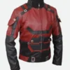 Charlie Cox Daredevil Matt Murdock Red Leather Motorcycle Jacket