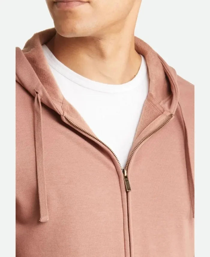 Chase Stokes Outer Banks John B Pink Hoodie Detail Image