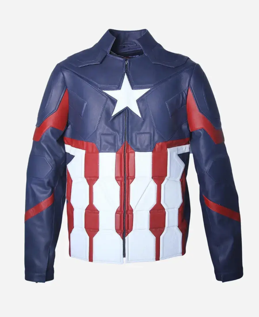 Chris Evans Captain America Jacket blue front