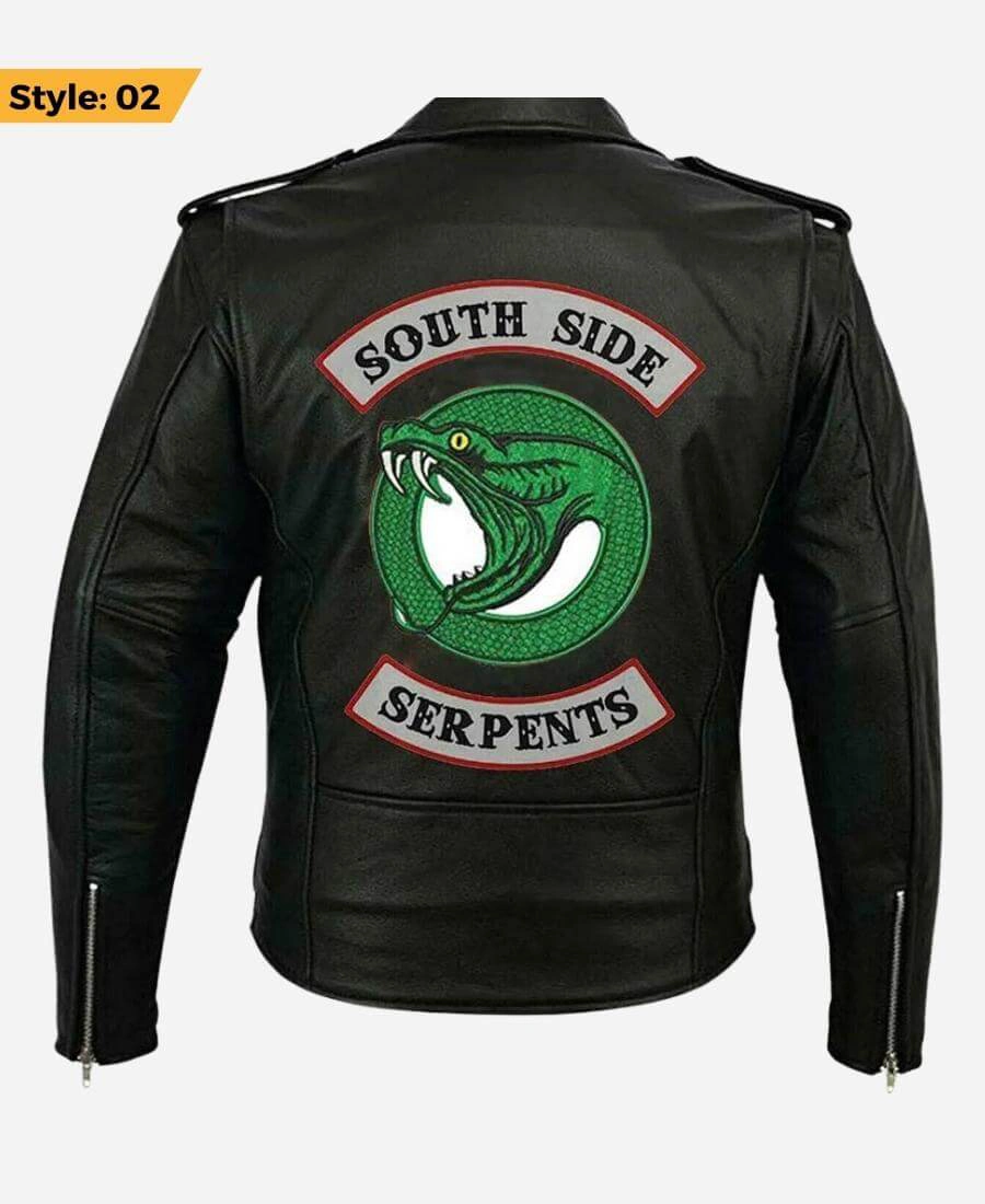 Cole Sprouse Riverdale Jughead Jones Southside Serpents Black Jacket Style 02
