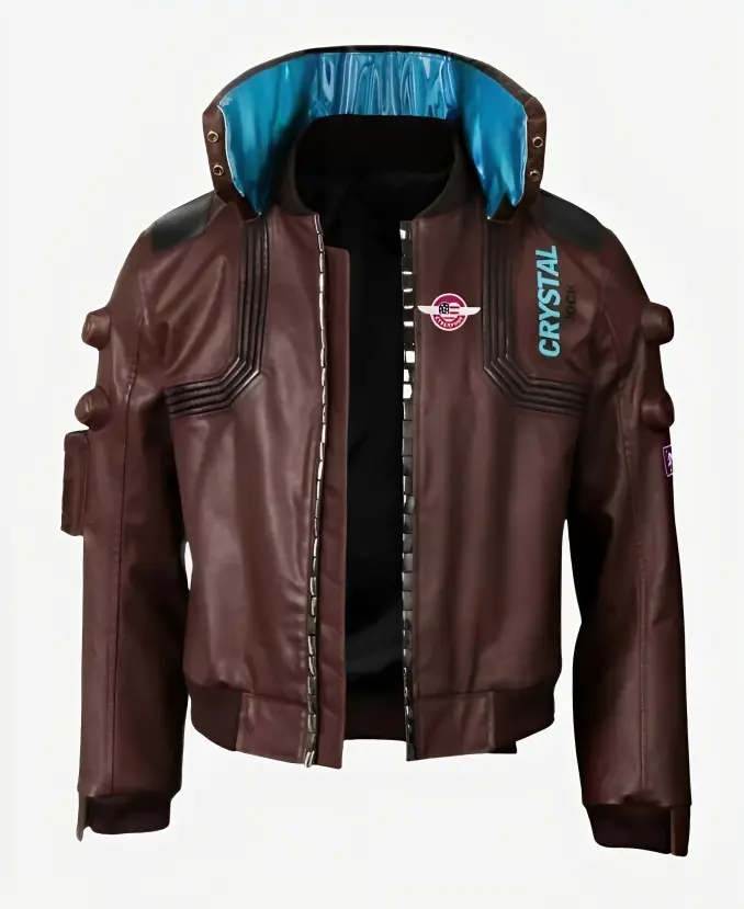 Cyberpunk 2077 Samurai Leather Jacket front brown