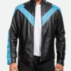 Dick Grayson Nightwing Leather Jacket Style 01 Front by the movie outfits