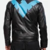 Dick Grayson Nightwing Leather Jacket Style 02 Back by the movie outfits