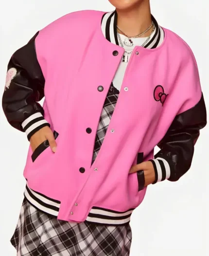 Hello Kitty Varsity Jacket front