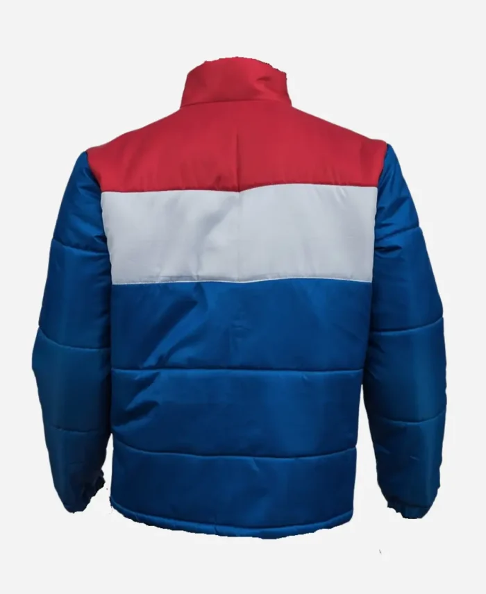 Jim Hopper Blue Puffer Jacket back