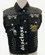 Juice Wrld Black Studded Jean Vest