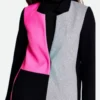 Lily Collins Emily In Paris Color Block Coat Material 1