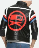 My Chemical Romance Party Poison Black Leather Jacket Back 1