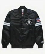 NFL Los Angeles Raiders Black varsity jacket.