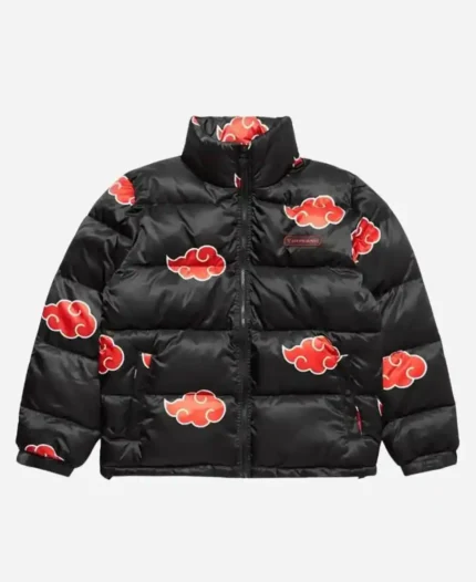 Naruto Akatsuki Puffer Jacket Front