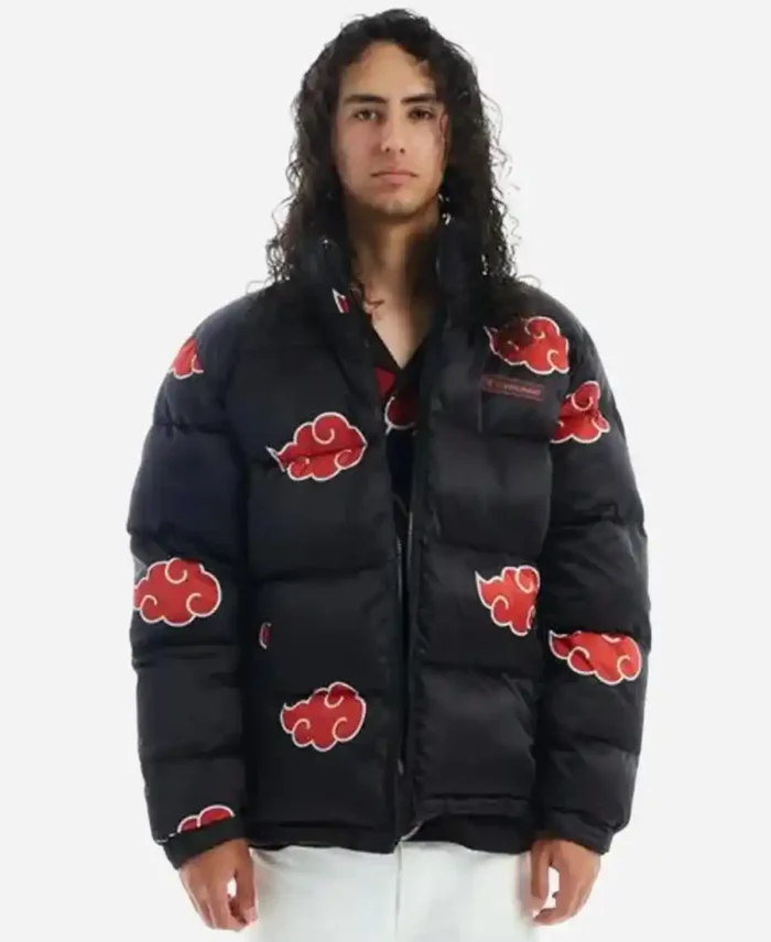 Naruto Akatsuki Puffer Jacket Other Front