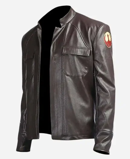 Poe Dameron Star Wars Leather Jacket front