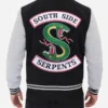 Riverdale Southside Serpents Black And Grey Varsity Jacket Style 01
