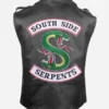 Riverdale Southside Serpents Leather Biker Vest Style 01