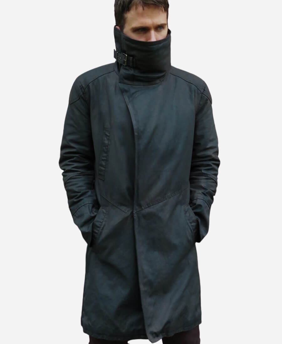 Ryan Gosling Blade Runner 2049 K Leather Trench Coat Front