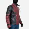 Ryan Reynolds Deadpool Red Leather Motorcycle Jacket