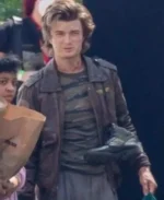 Steve Harrington Stranger Things Real Leather Jacket front