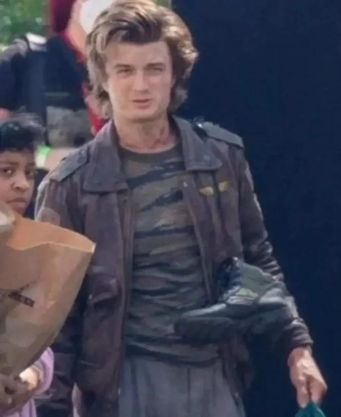 Steve Harrington Stranger Things Real Leather Jacket front