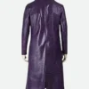 Suicide Squad Joker Purple Leather Coat Back