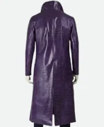 Suicide Squad Joker Purple Leather Coat Back