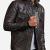 The Walking Dead Governor Leather Jacket Side Pose