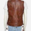 The Walking Dead Michonne Leather Vest Back