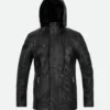 Tom Cruise Mission Impossible Ghost Protocol Ethan Hunt Black Leather Hooded Jacket 1