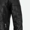 Tom Cruise Mission Impossible Ghost Protocol Ethan Hunt Black Leather Hooded Jacket shoulder