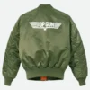Top Gun Maverick MA1 Green Bomber Jacket Back 1
