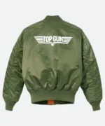 Top Gun Maverick MA1 Green Bomber Jacket Back 1