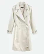 Vanessa Kirby Mission Impossible Fallout White Leather Trench Coat 1