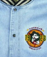 Vintage Disney Mickey Mouse Denim Jacket detail