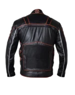 X Men 2 United Wolverine Black Motorcycle Leather Jacket Back