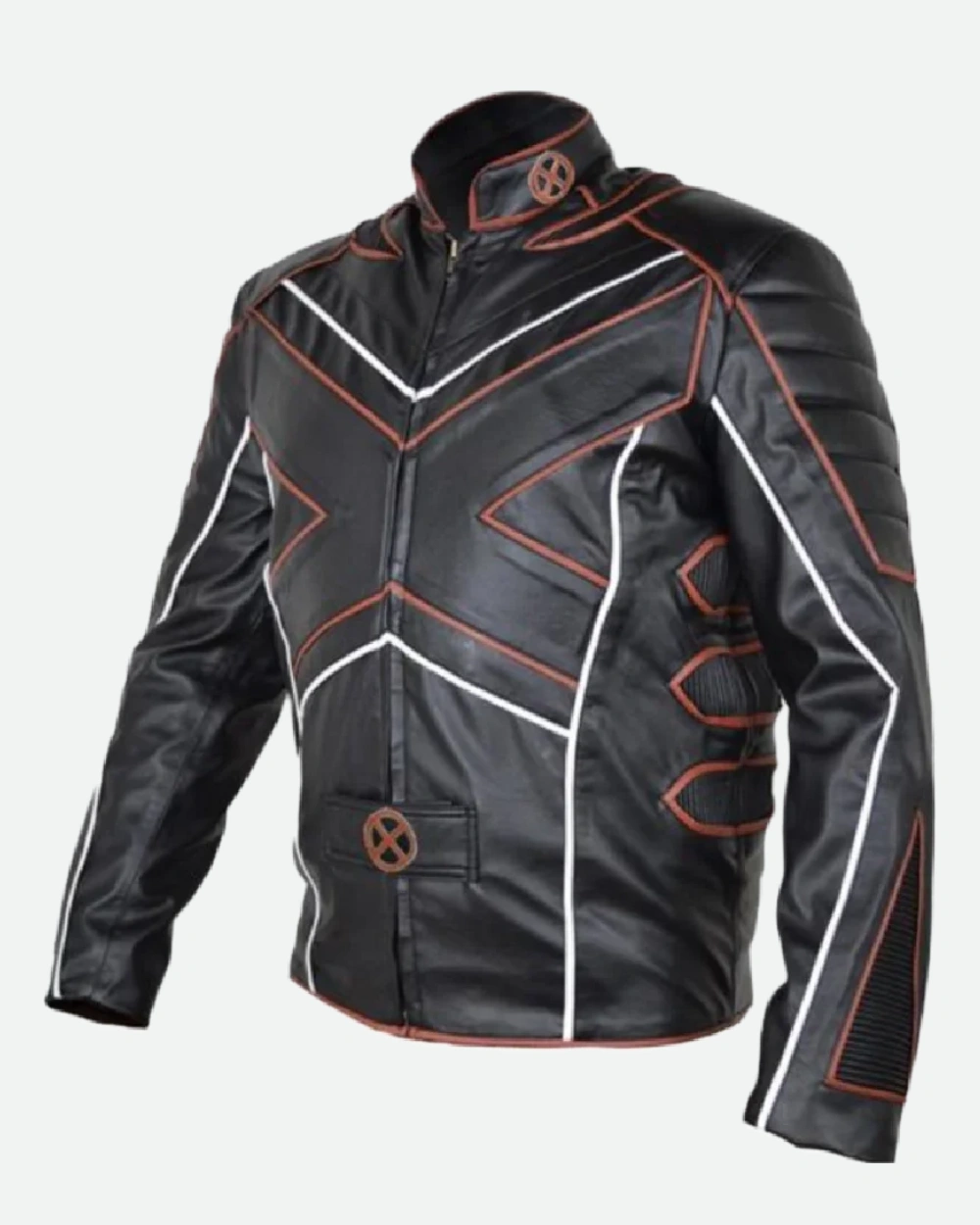 X Men 2 United Wolverine Motorcycle Jacket Side Pose