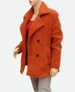 Yellowstone Beth Dutton Orange Coat Side Pose