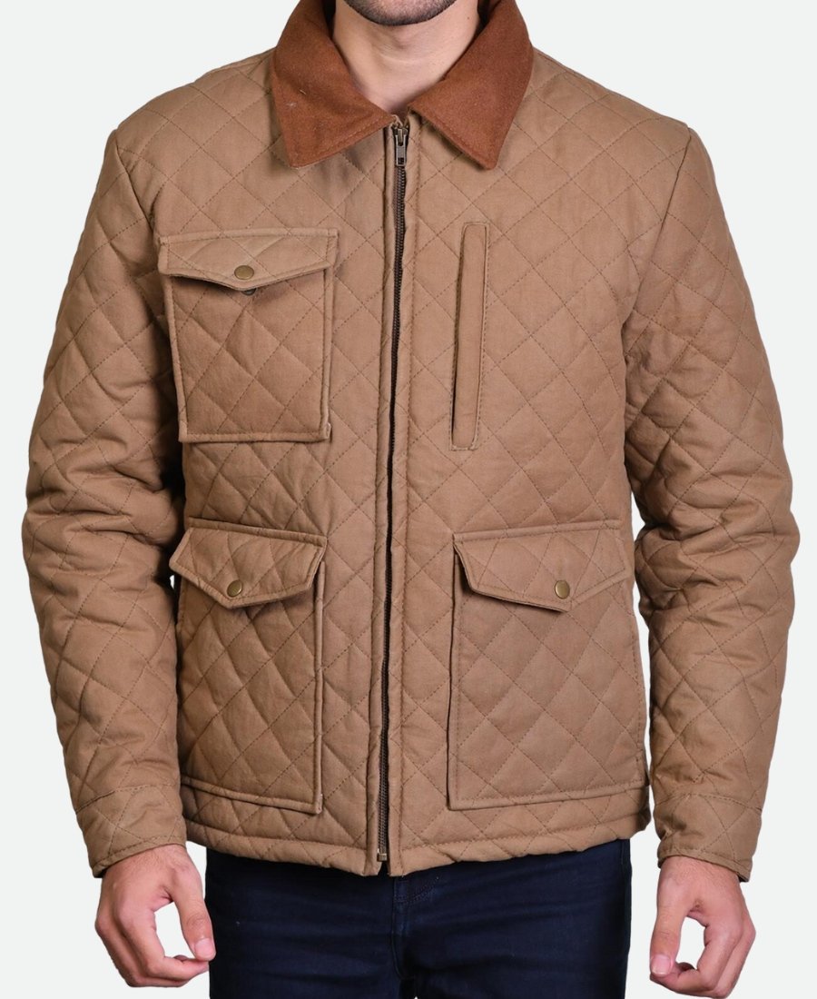 Yellowstone John Dutton Brown Quilted Jacket 1