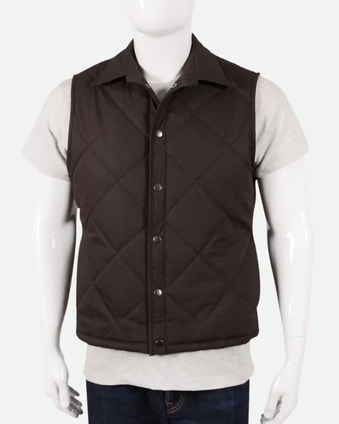 Yellowstone John Dutton Brown Quilted Vest