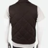 Yellowstone John Dutton Brown Quilted Vest Back