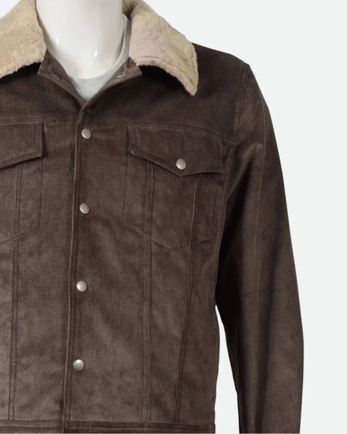 Yellowstone John Dutton Corduroy Jacket Front