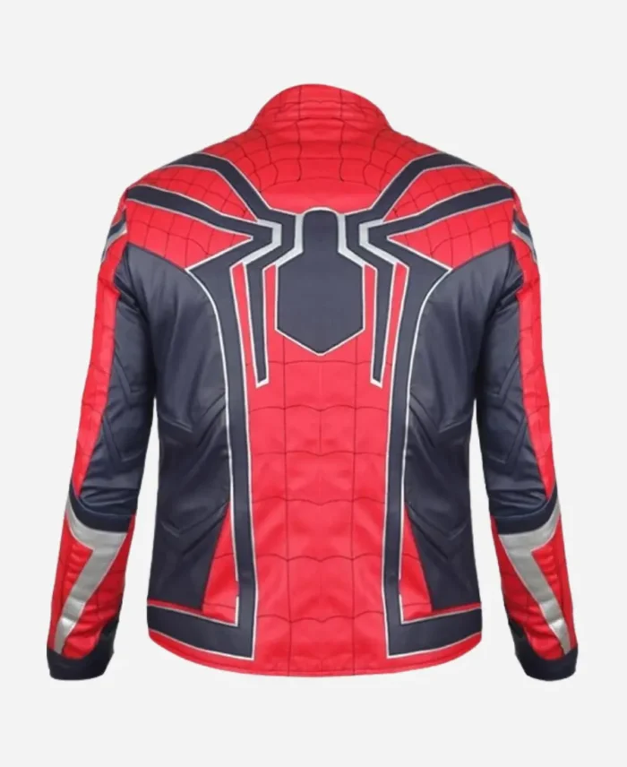 spider man leather Jacket back