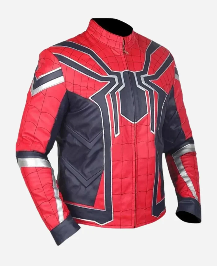 spider man leather Jacket side