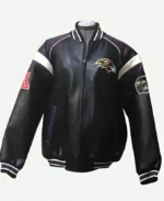 Bartolemo Baltimore Ravens NFL Bomber Leather Jacket