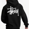 Basic Stussy Black Pullover Hoodie