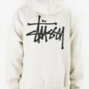 Basic Stussy White Pullover Hoodie