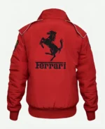 Lana Del Rey Red Ferrari Formula 1 Racing Bomber Jacket Back